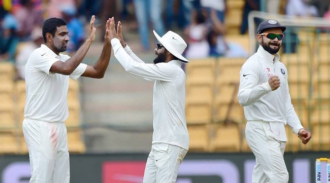 India finished the first test match in three days