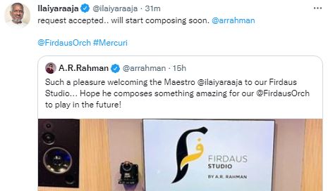 ilaiyaraaja responds to ar rahman request fans amazed