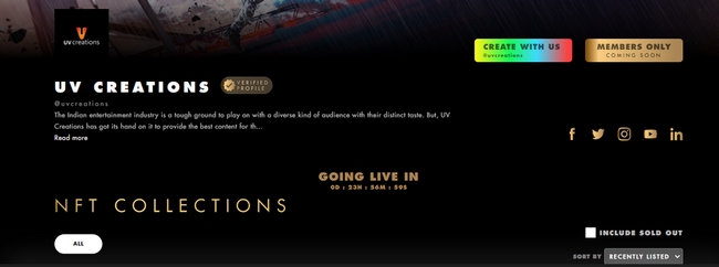 Radhe shyam team announced NFT release event 