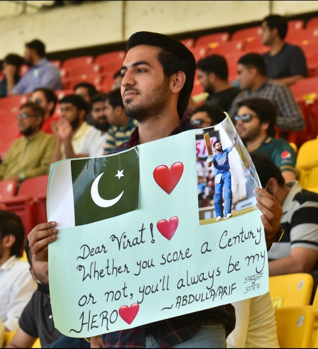 pakistan fan heartwarming message for virat kohli