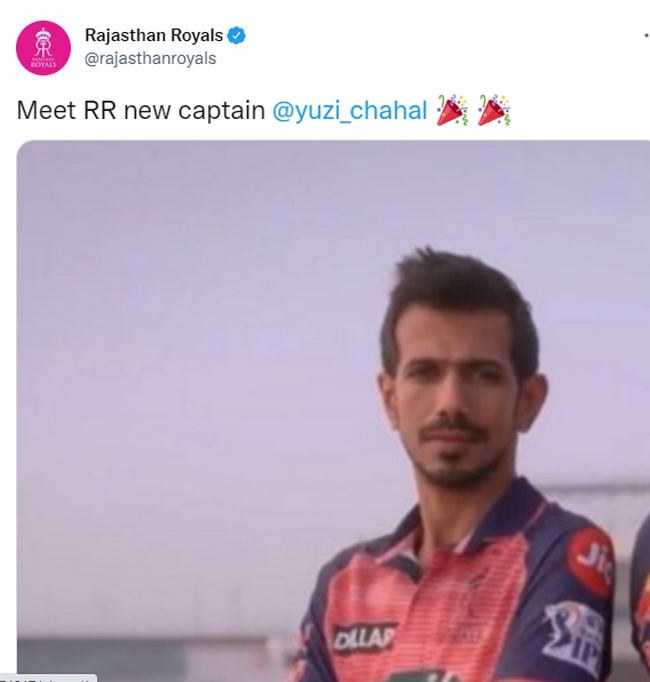 Rajasthan Royals team admin jolly tweet about new captain