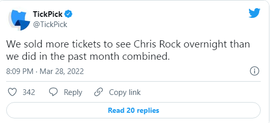  Chris Rock comedy tour ticket price skyrocketed after Oscar 2022 