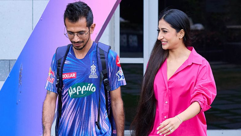 Chahal wife dhanashree celebrated her husband wicket