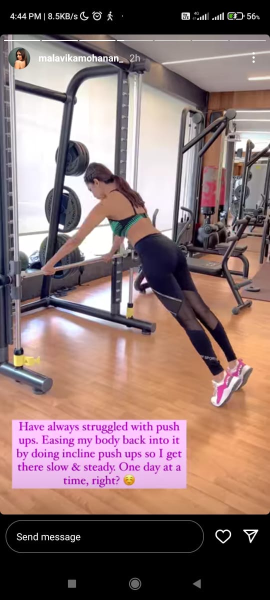 Malavika Mohanan Gym Work Out Images Goes Viral on Social Media