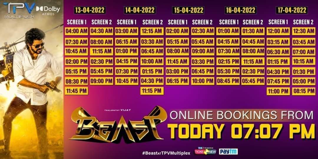 Beast Movie 24 hours screening in TPV Multiplex 