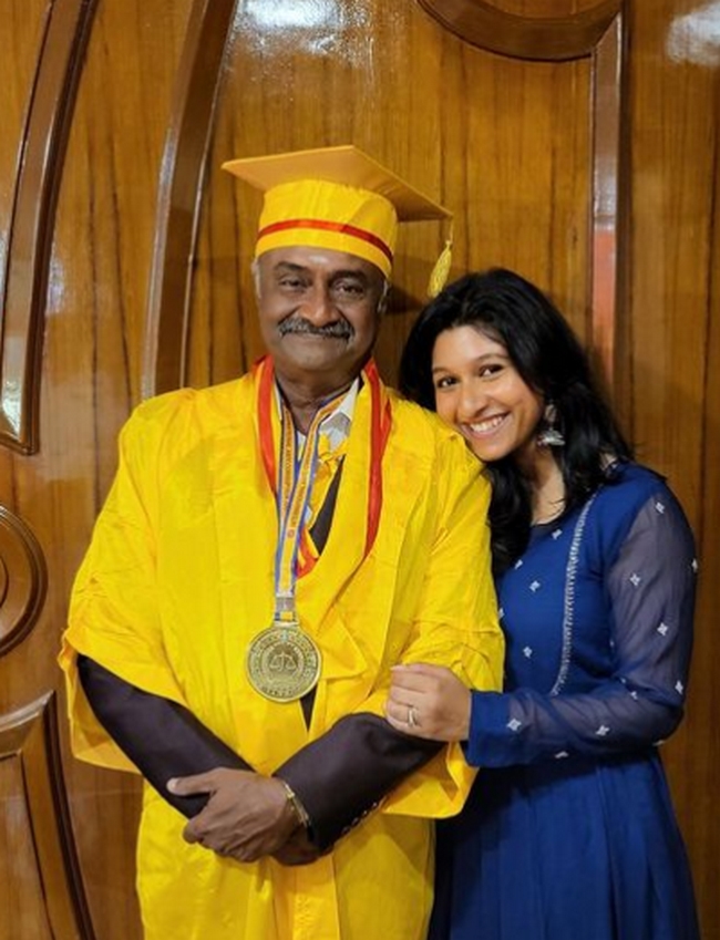 MS Baaskar daughter shared a viral pic with her dad