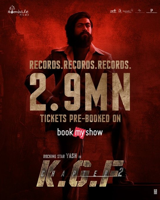 Record Breaking Tickets Sales for KGF Chapter 2 Movie