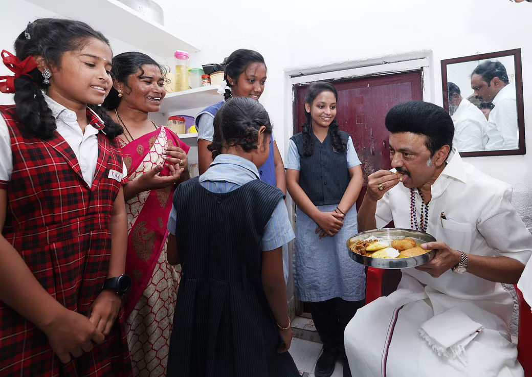 CM Stalin Attends feast in narikuravar people house avadi
