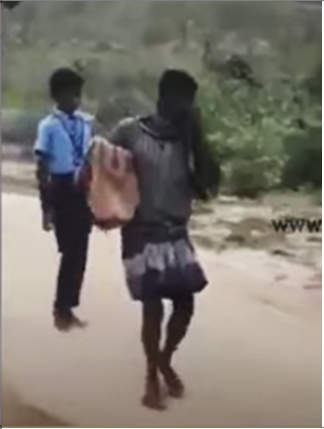 Man hold his son school bag video goes viral