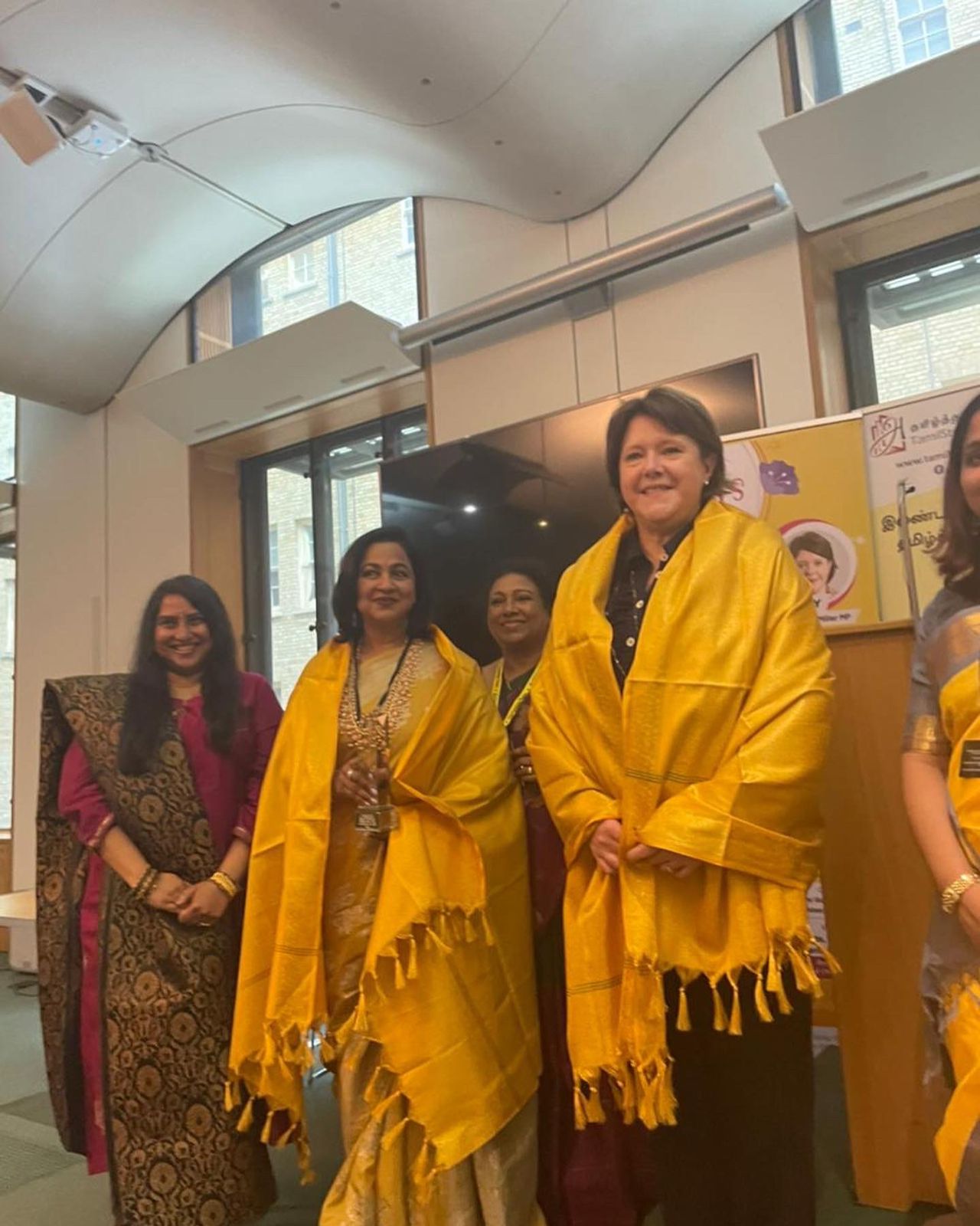 Radikaa Sarathkumar receives award for her achievements in the UK Parliament 