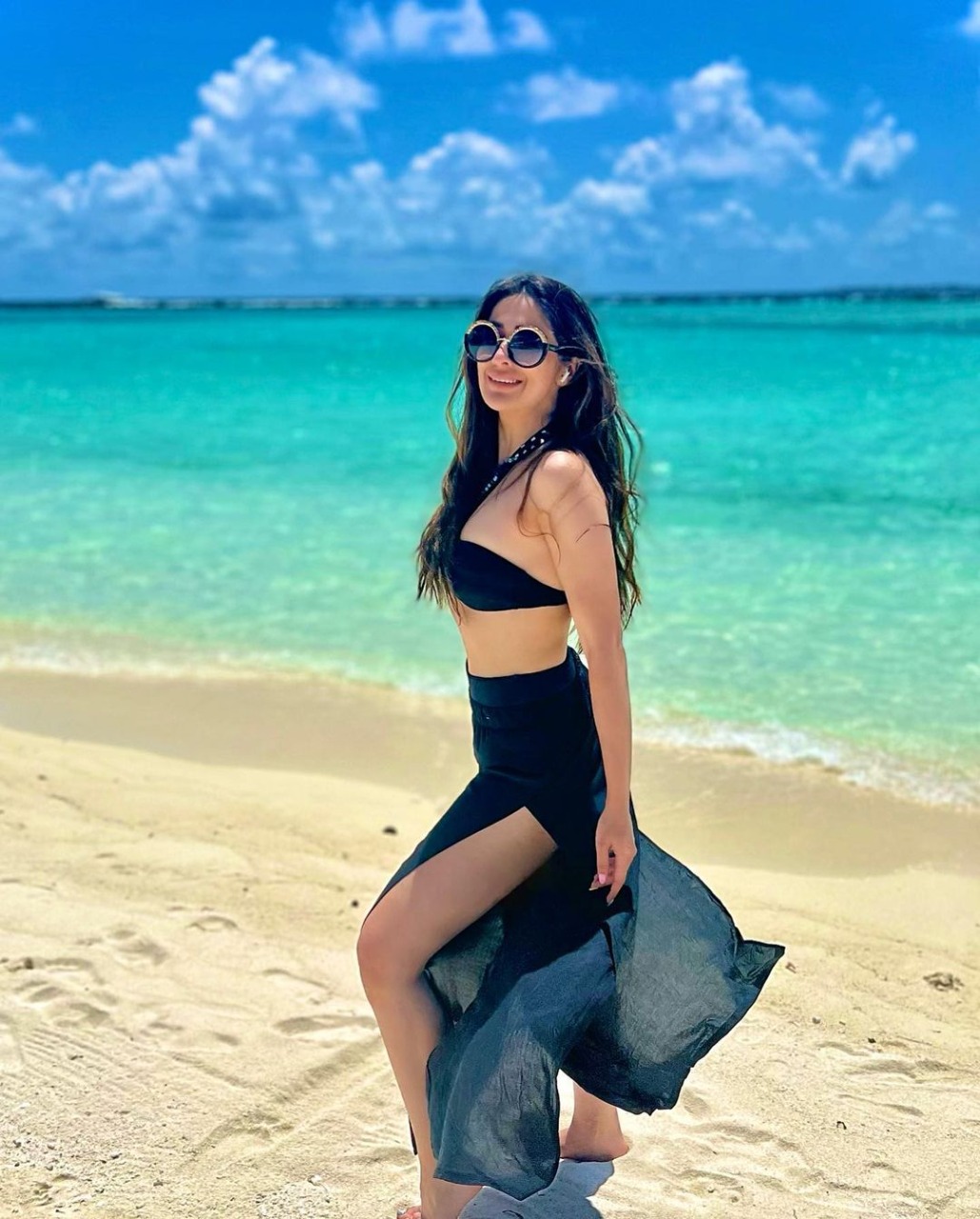 Actress Raai Laxmi Maldives Beach Vacation Images Videos goes viral