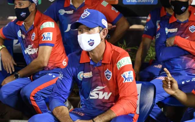ricky ponting frustrated watching dc vs rr match in hotel room