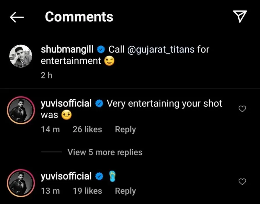 Yuvraj Singh Stern Reply To Shubman Gill instagram post