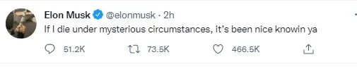 I am ok with going to hell Elon musk latest tweet goes viral