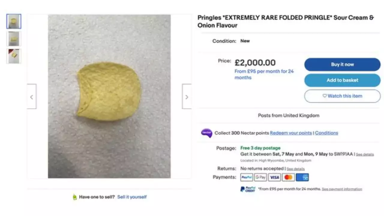 This piece of Pringles chips is on sale for Rs 3.8 lakh