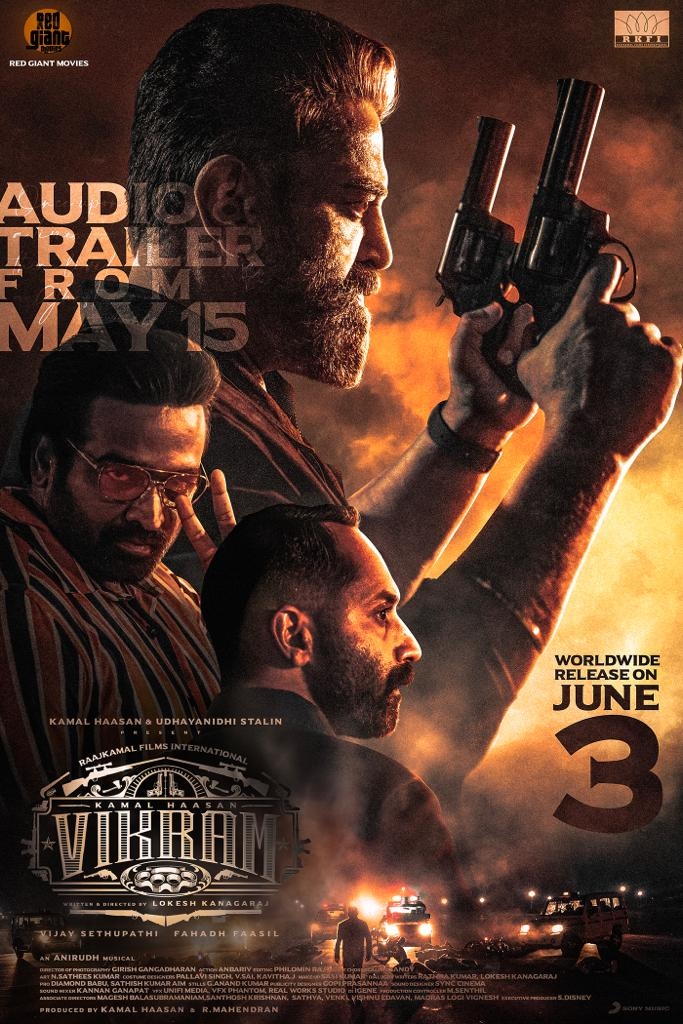 Kamal lokesh Vikram movie new mass poster released 