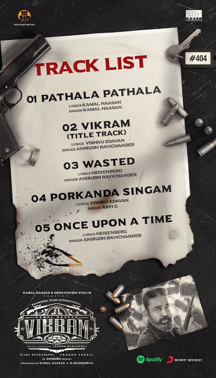 Kamal Haasan Anirudh Vikram Movie Songs Released 