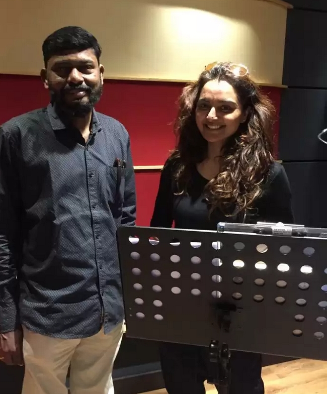 Asuran fame manju warrier sung a tamil song in new movie