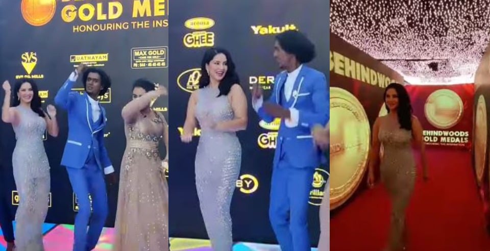 Sunny Leon Dancing for arabic kuthu song Behindwoods Gold Medals