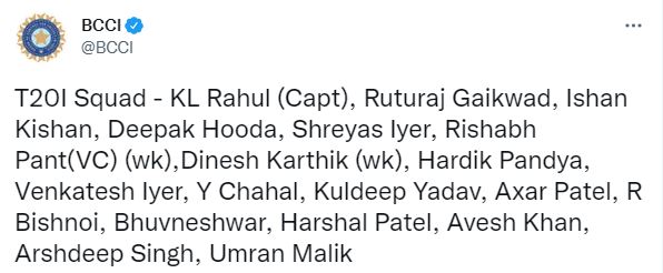 Dinesh karthik return for indian squad for t20s against sa