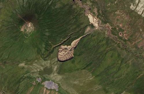russia Batagaika Crater growing and pulling everything around
