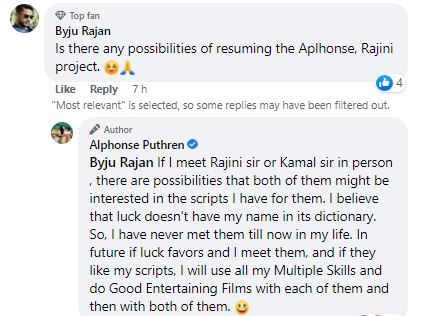 Alphonse Puthren about directing kamal and rajini