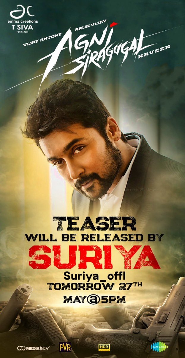 Suriya will launch Agni Siragugal movie teaser
