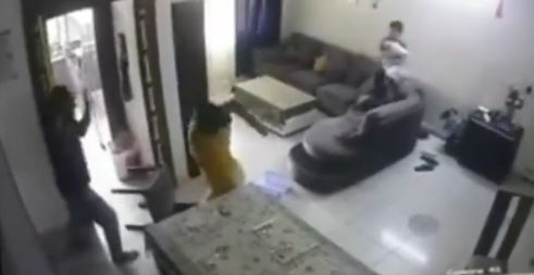 Alwar woman thrashes principal husband in house