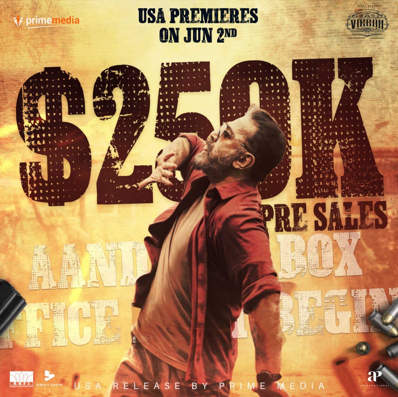 Kamal Haasan Vikram Movie USA Box Office Collection