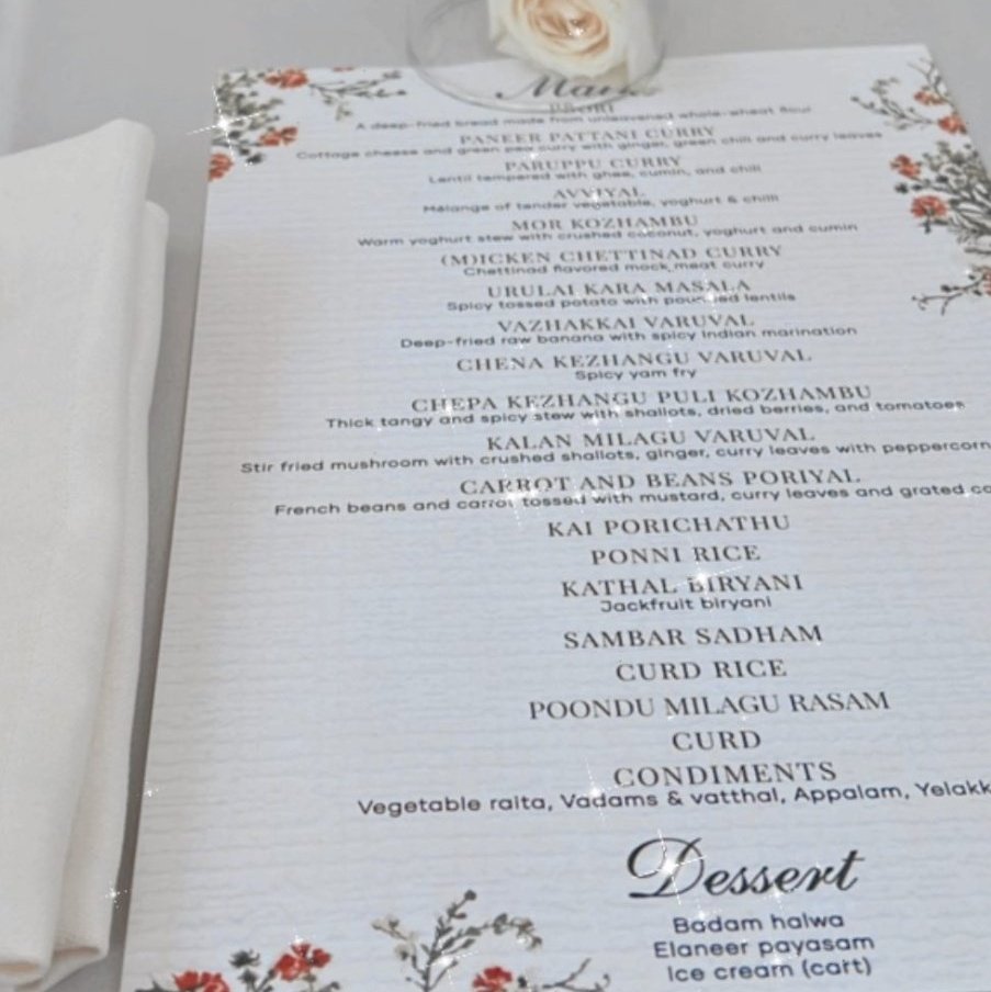 Here is the food menu of Nayanthara and Vignesh Shivan's wedding