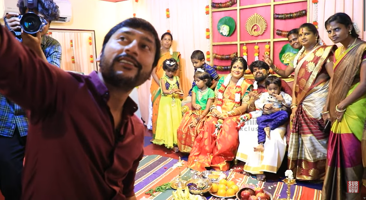 RJ Balaji Suprise at random baby shower veetla vishesham 