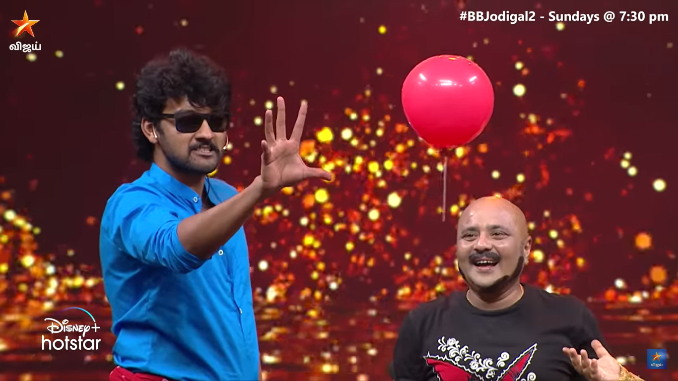 Raju brings baloon baba rajini style BB Jodigal 2
