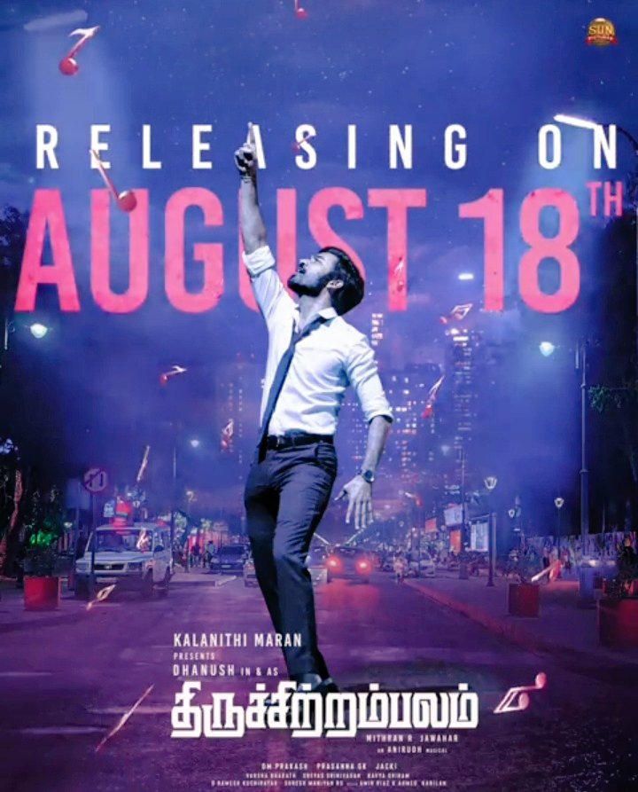 Dhanush Thiruchitrambalam Movie Release Date Officially Announced