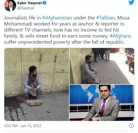Photo Of Journalist Surviving In Afghanistan Goes Viral
