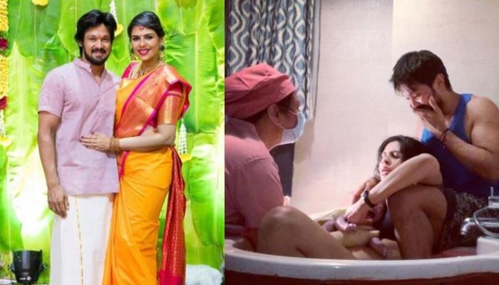 Nakhul Sruti blessed with boy baby in water birth 