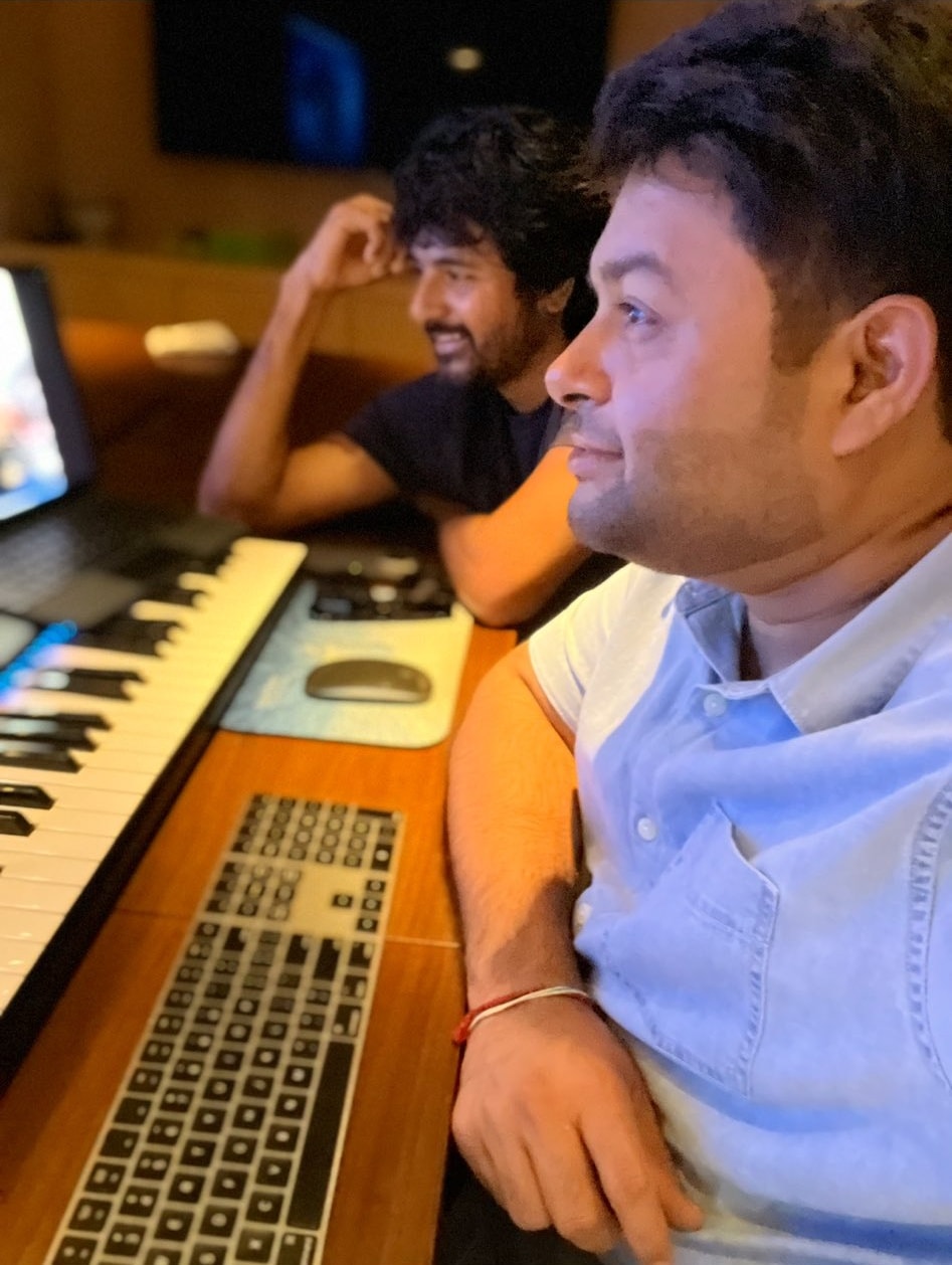 SK Thaman Prince Movie Music Composing Session
