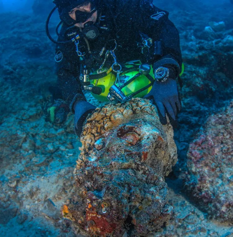 Hercules Head Discovered in Ancient Roman Shipwreck