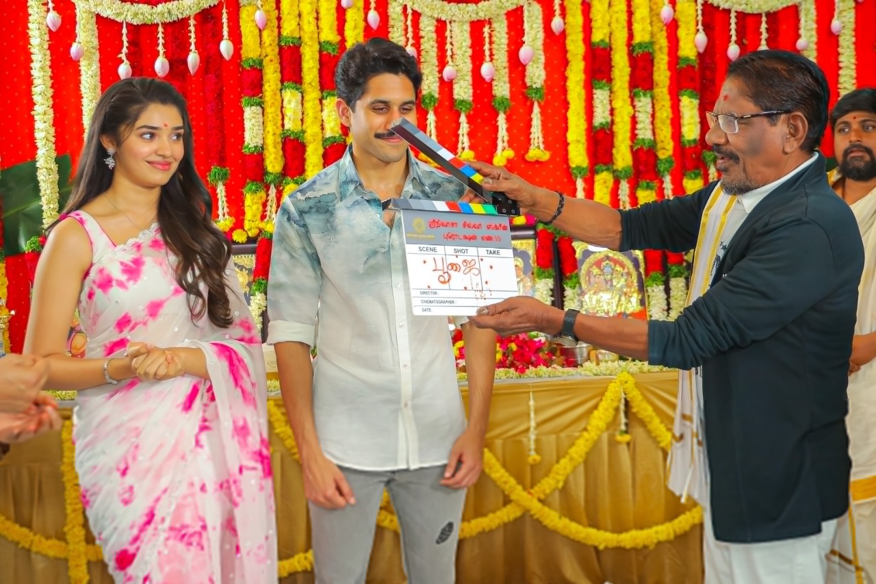 Venkat Prabhu Naga Chaitanya New Movie Shooting Poojai Stills Released