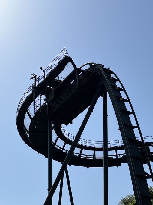 theme park guests had to climb down a roller coaster