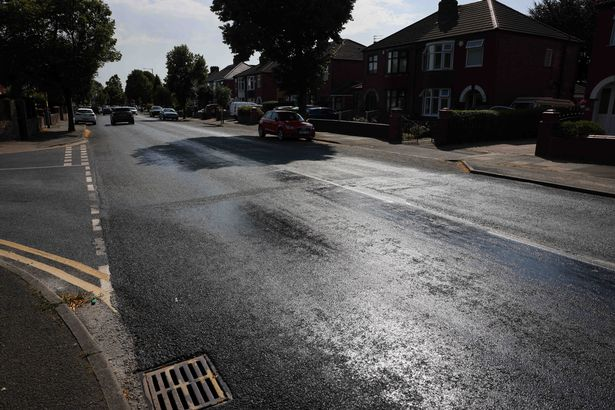 UK heatwave melts entire street black goo