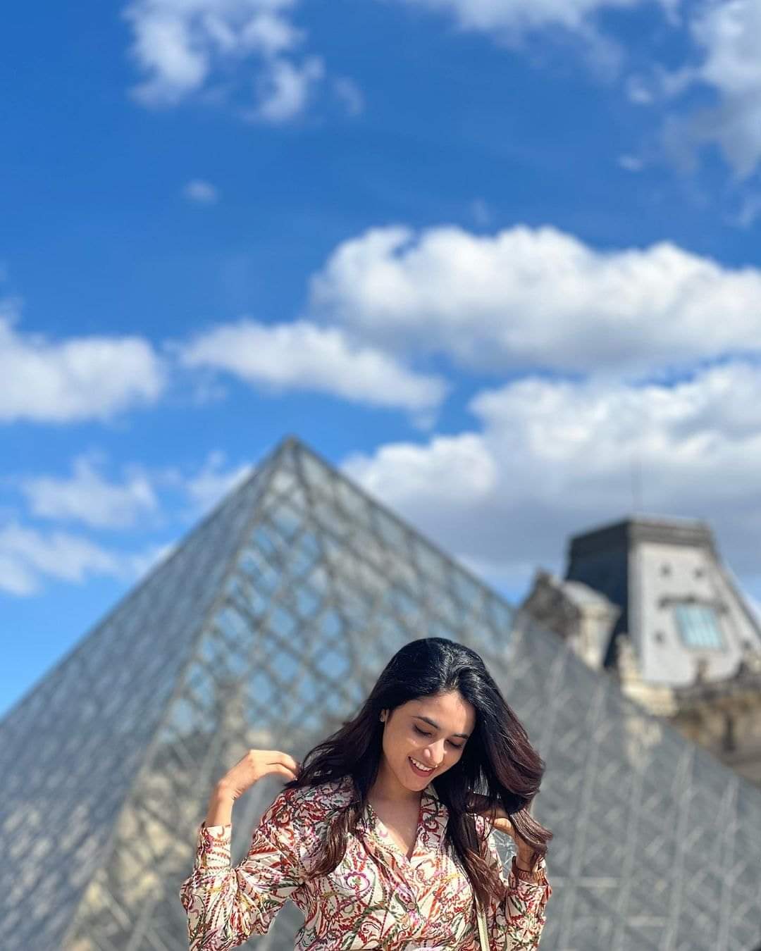 Priyanka Mohan LATEST Photos from Louvre Pyramid Museum Paris France
