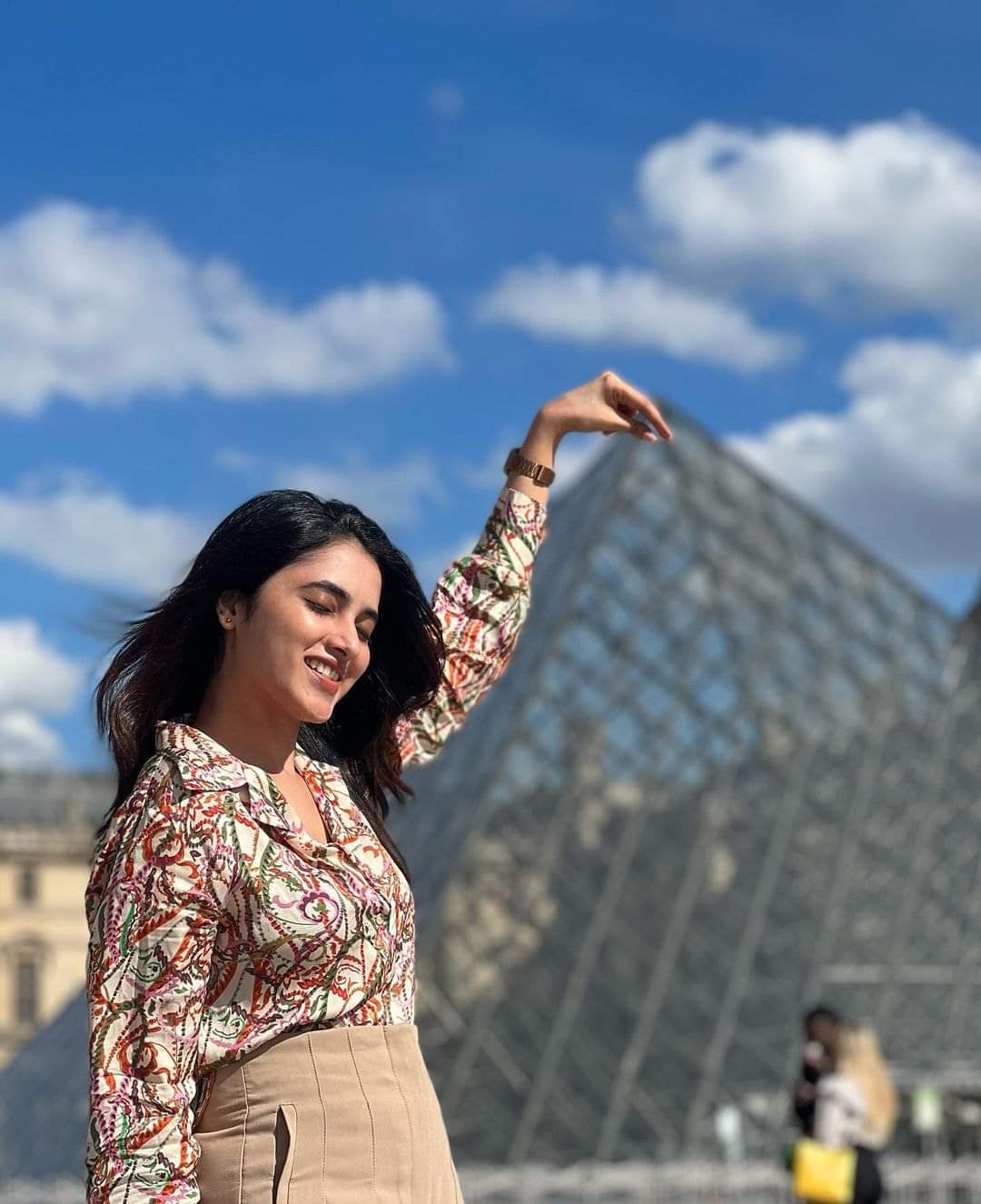 Priyanka Mohan LATEST Photos from Louvre Pyramid Museum Paris France