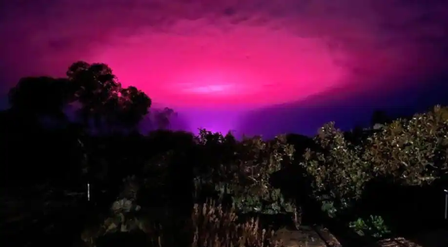 Mysterious Pink Glow In Sky Over Australian Town