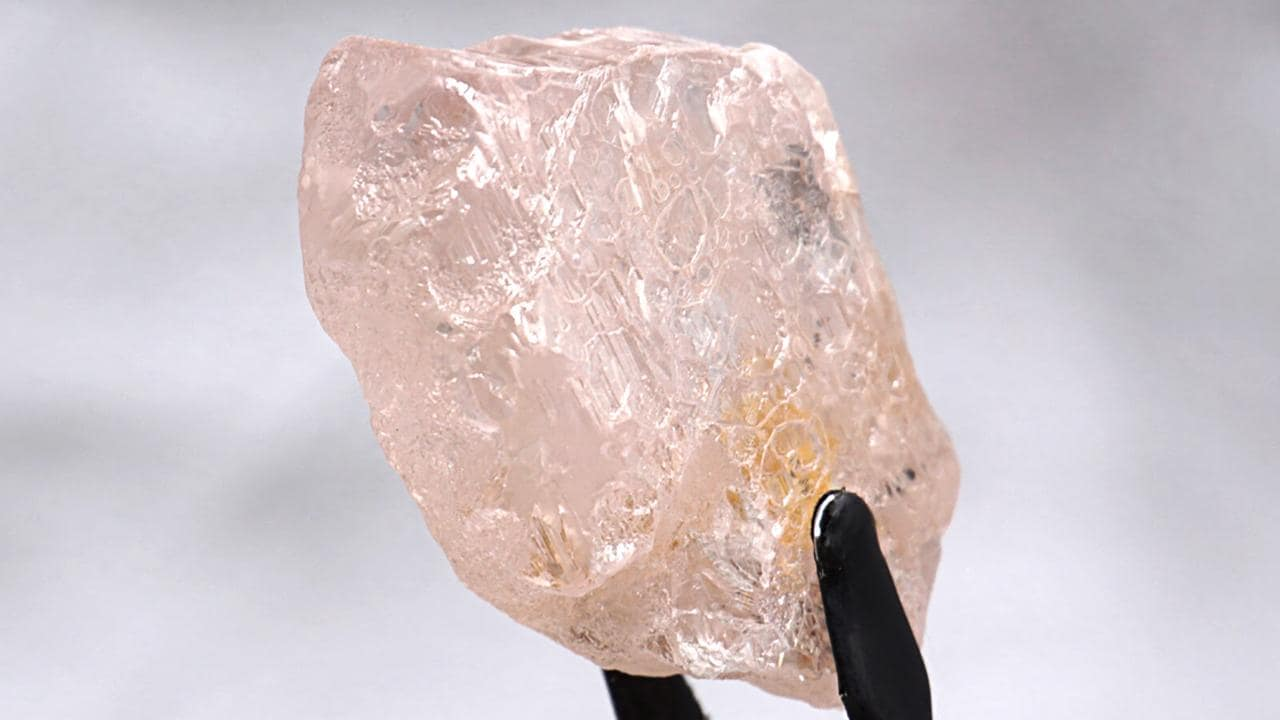The Lulo Rose 170 carat pink diamond discovered in Angola