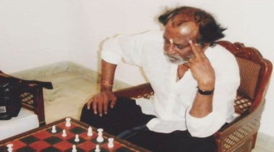 Rajinikanth Playing Chess Throwback Picture goes Viral