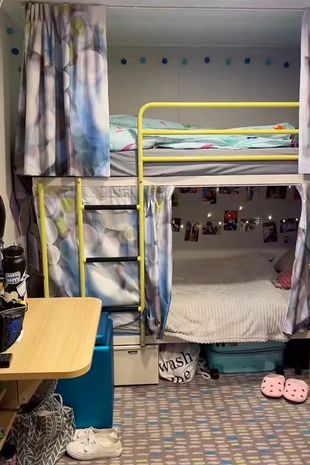 Kayleigh Dominey works on Wonder of the Seas but live in tiny room