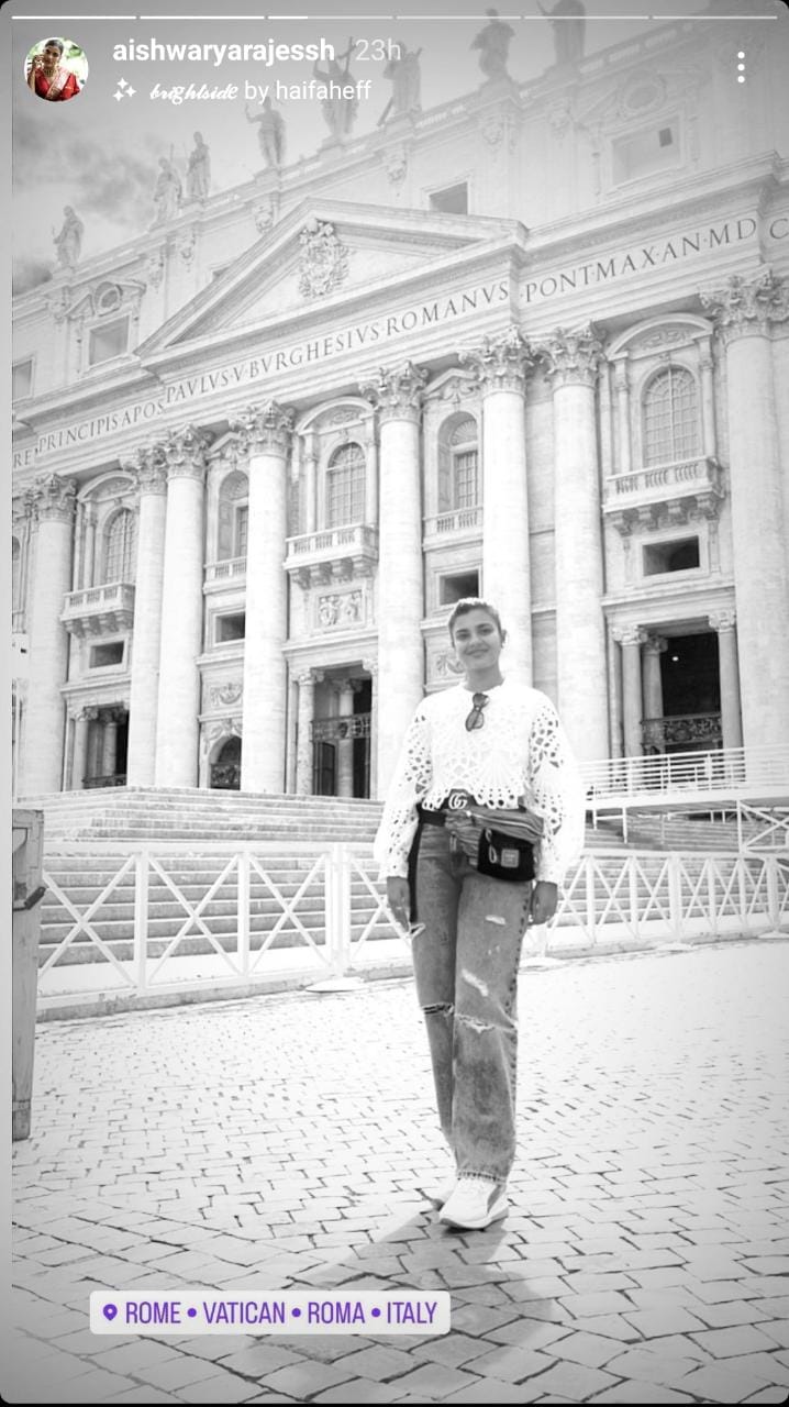 Aishwarya Rajesh at Vatican City Italy Rome