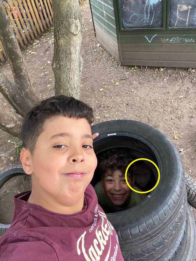 siblings take selfie in playground photo surfaces online