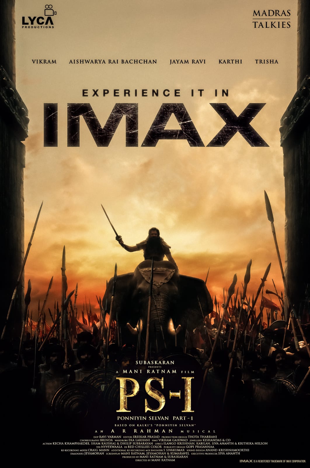 Maniratnam Vikram Karthi Ponniyin Selvan Movie in IMAX