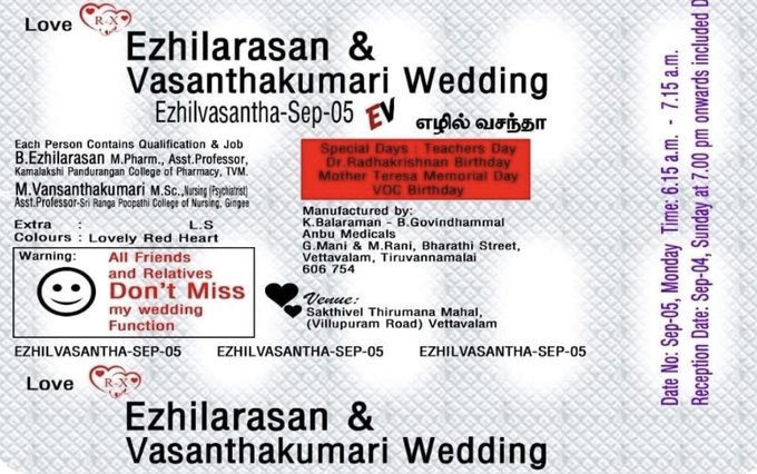 Harsh Goenka shares pharmacist innovative wedding invitation